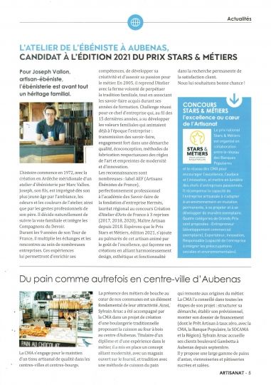 2021-03 Magazine Artisanat - Stars & Métiers - article