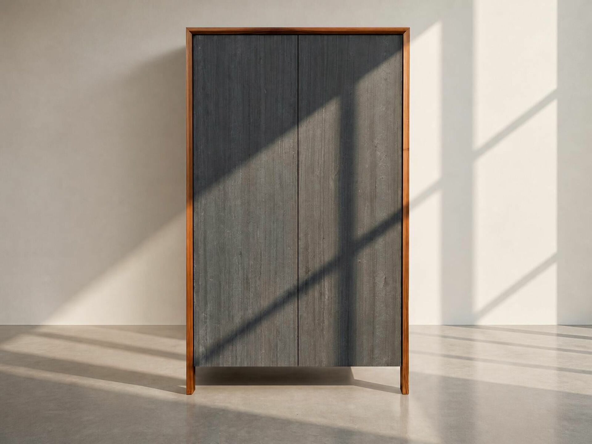 armoire kameleon noyer et pierre - atelier vallon artisan ébéniste ardèche - 02