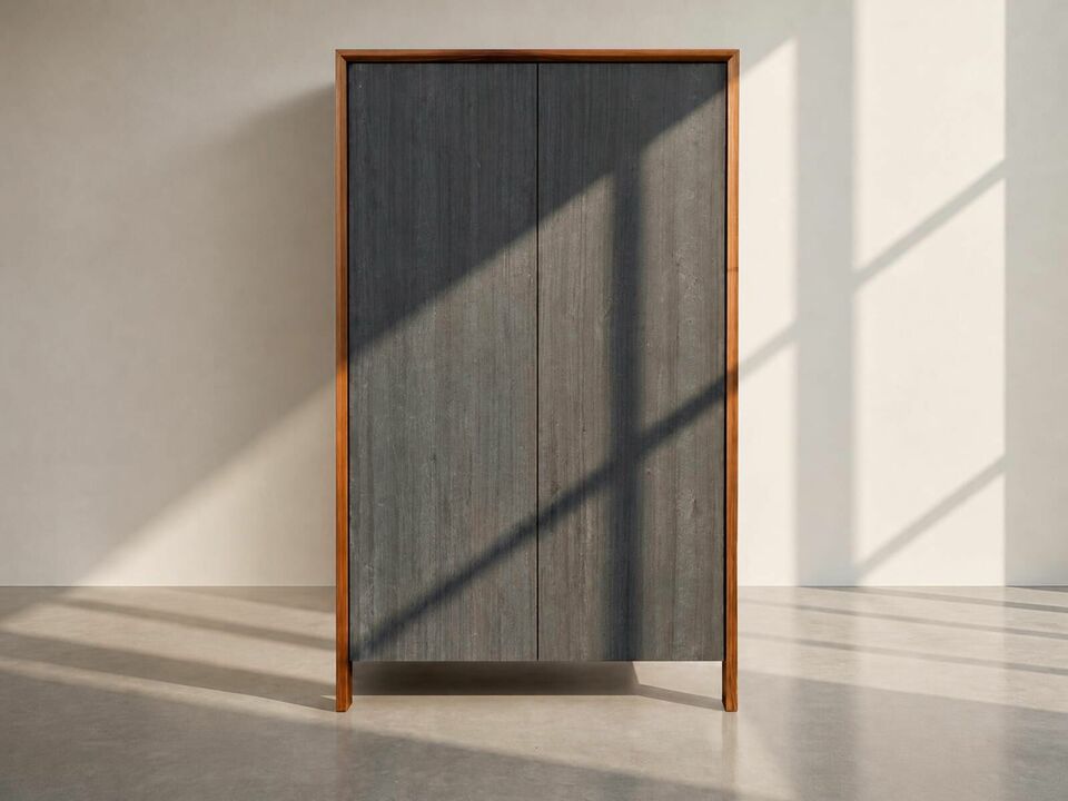 Armoire KAMELEON noyer et pierre