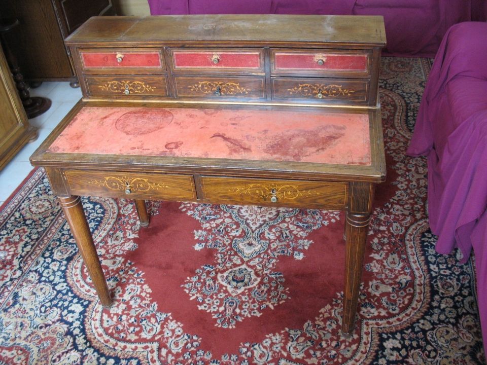 Bureau Charles X - Avant travaux à l'Atelier de l'Ebeniste Aubenas Ardeche