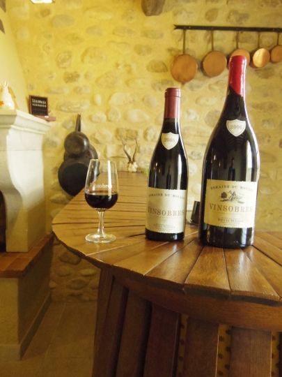 Domaine du Moulin en drome provençale - salle de dégustation pour découvrir les produits locaux : huile d'olive et vins du domaine, truffes, olives...