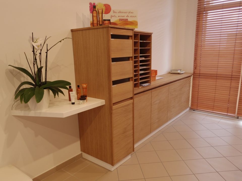 Espace accueil chez Melvita - usine de produits cosmétiques bio à Lagorce en Ardèche
