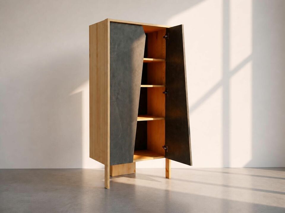 Petite armoire KAMELEON béton ciré