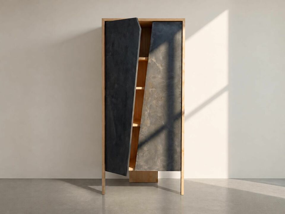 Petite armoire KAMELEON béton ciré