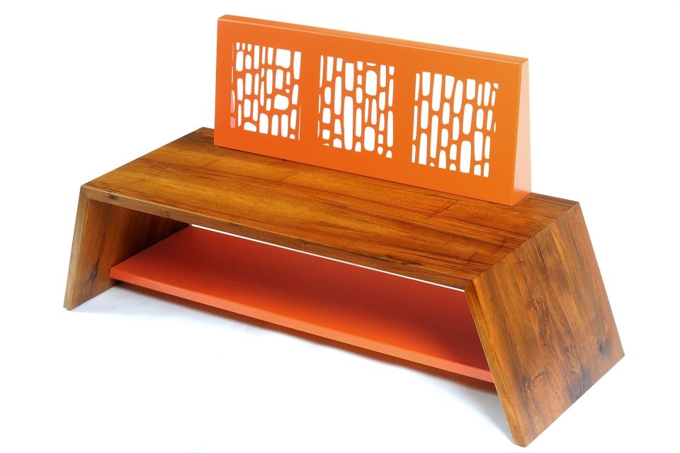 Table basse banc MEZENC - Atelier Vallon artisan ébéniste Ardèche 01