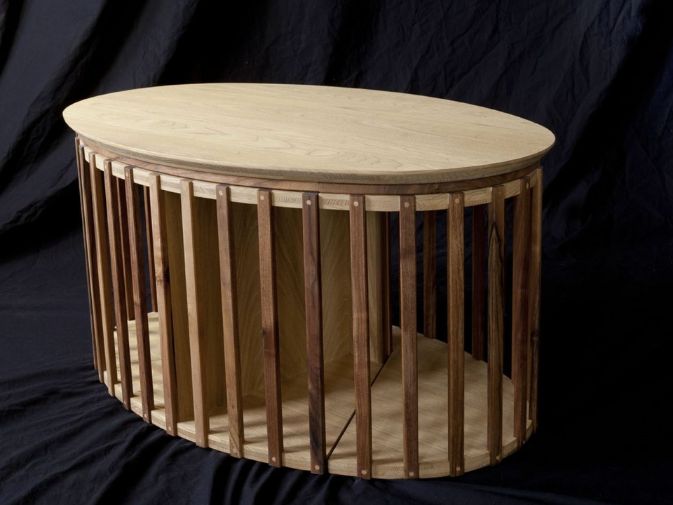 Table basse - La Nasse - atelier vallon artisan ébéniste en ardèche 01