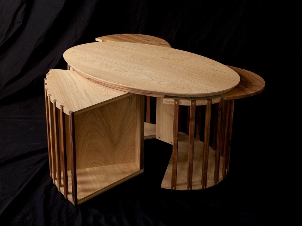 Table basse - La Nasse - atelier vallon artisan ébéniste en ardèche 02
